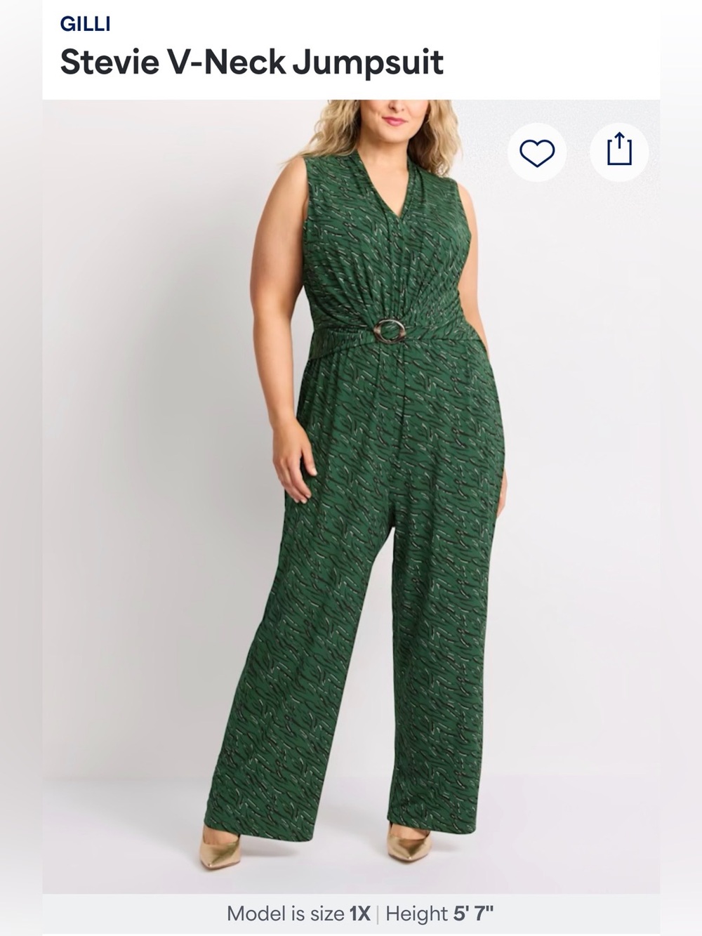 Gilli Emerald Green Textured Sleeveless Maxi Jumpsuit | 3X